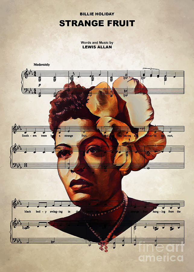 Billie Holiday Digital Art - Billie Holiday - Strange Fruit by Bo Kev