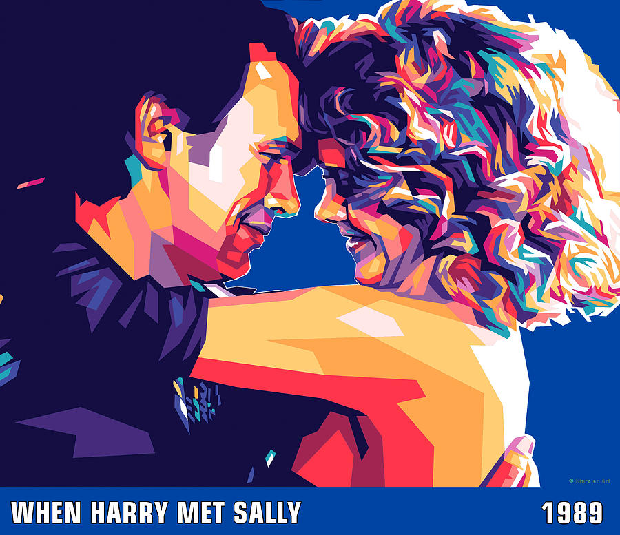 Billy Crystal and Meg Ryan Mixed Media by Movie World Posters