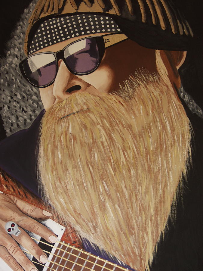 Rock And Roll Painting - Billy Gibbons by Dean Stephens