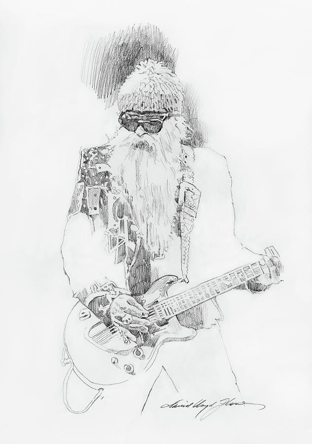 Billy Gibbons Zz Top Drawing