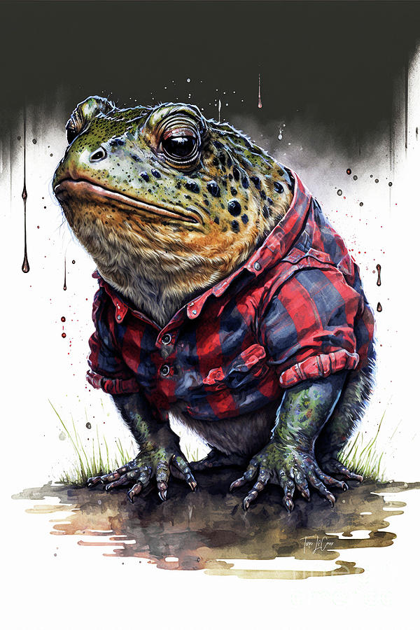 Frog Digital Art - Billy The Bullfrog by Tina LeCour