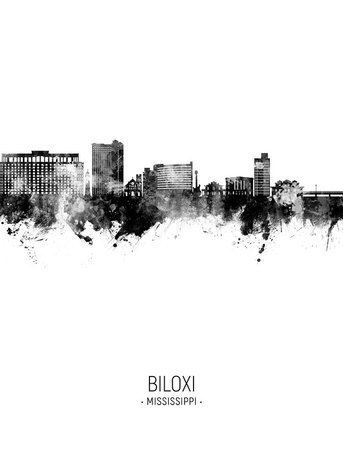 Biloxi Mississippi Skyline #31 Digital Art by Michael Tompsett