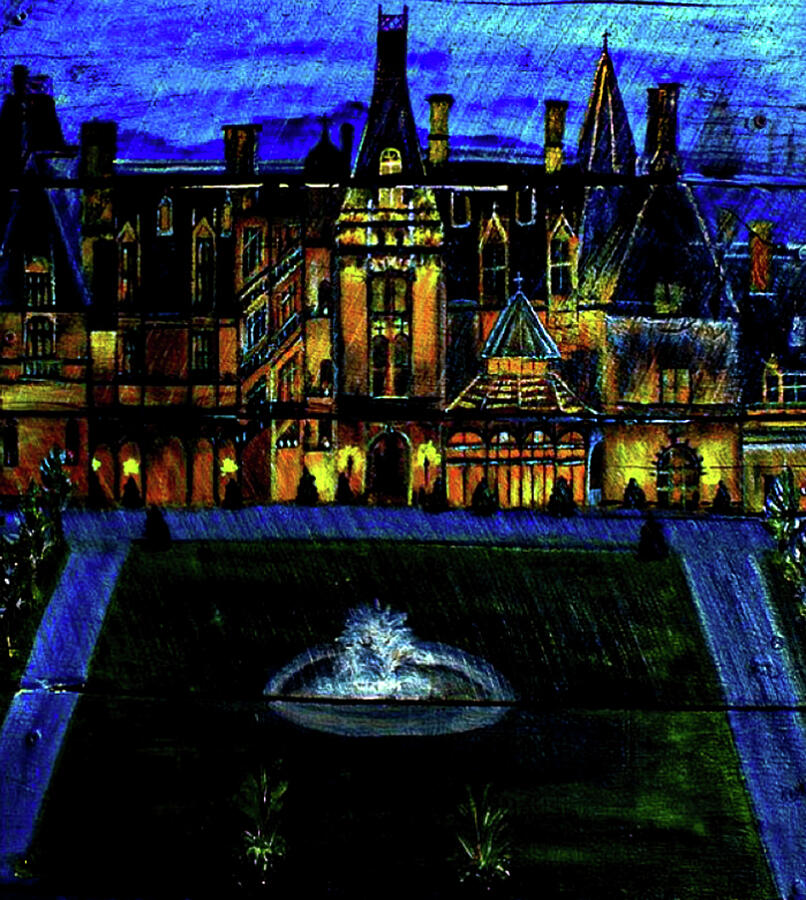 Castle Painting - Biltmore House by Ashley Galloway