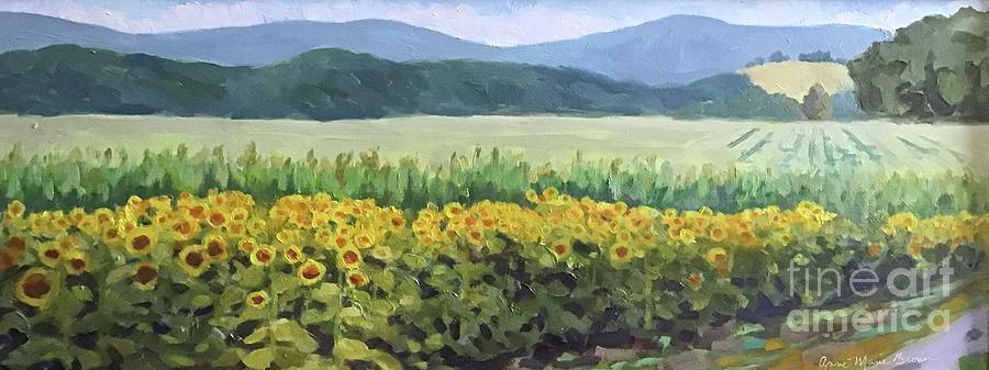 Biltmore Sunflowers 1 Painting by Anne Marie Brown
