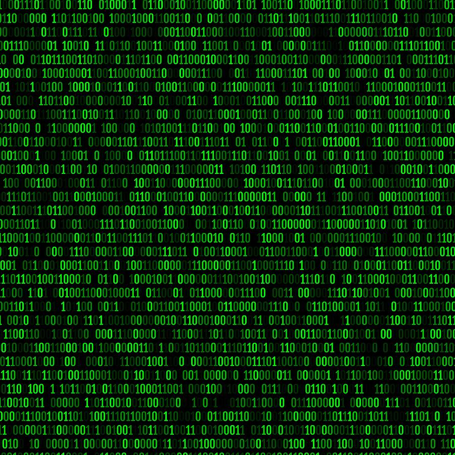 Binary Green Geek Decor Digital Art by Cozy Guru - Fine Art America