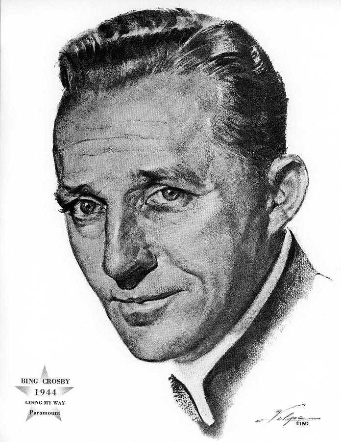 Hollywood Drawing - Bing Crosby by Volpe by Movie World Posters