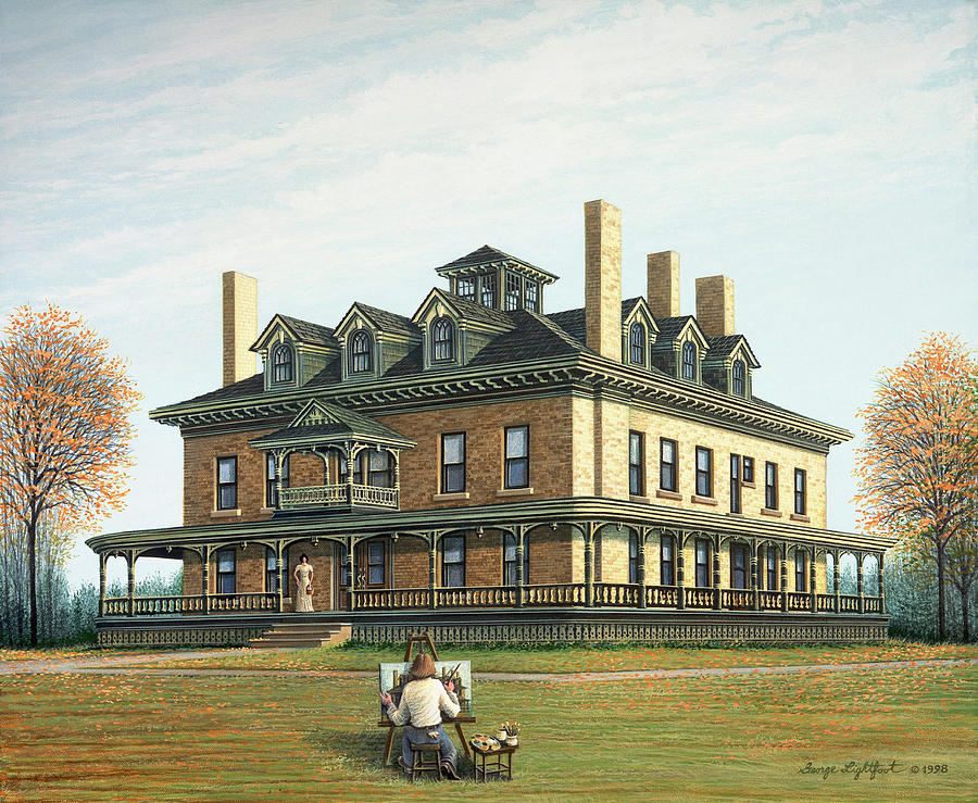 Bingham Waggoner Estate, The Mansion Painting by George Lightfoot
