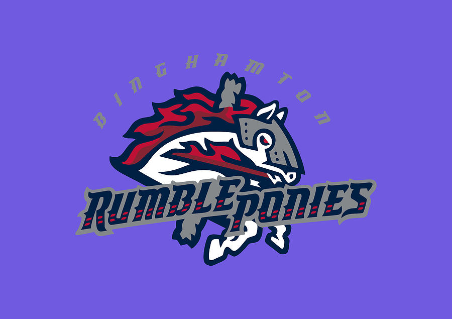 Binghamton Rumble Ponies Logo Digital Art By Red Veles