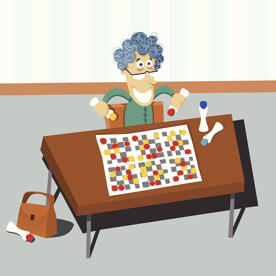 Bingo Grandma Drawing by Jahachey