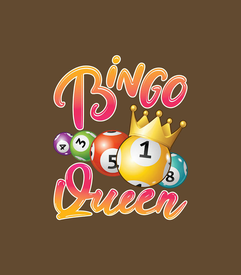 Bingo Queen Women Crown Bingo Balls Bingo Lover Digital Art by Taayty ...