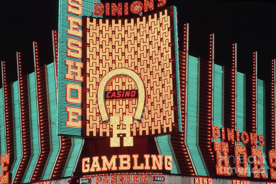 Binion's Horseshoe neon sign, Binion's Gambling Hall & Hote…