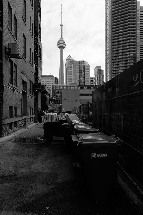 bins and towers - another KT CN Tower tourist shot Photograph by Kreddible Trout