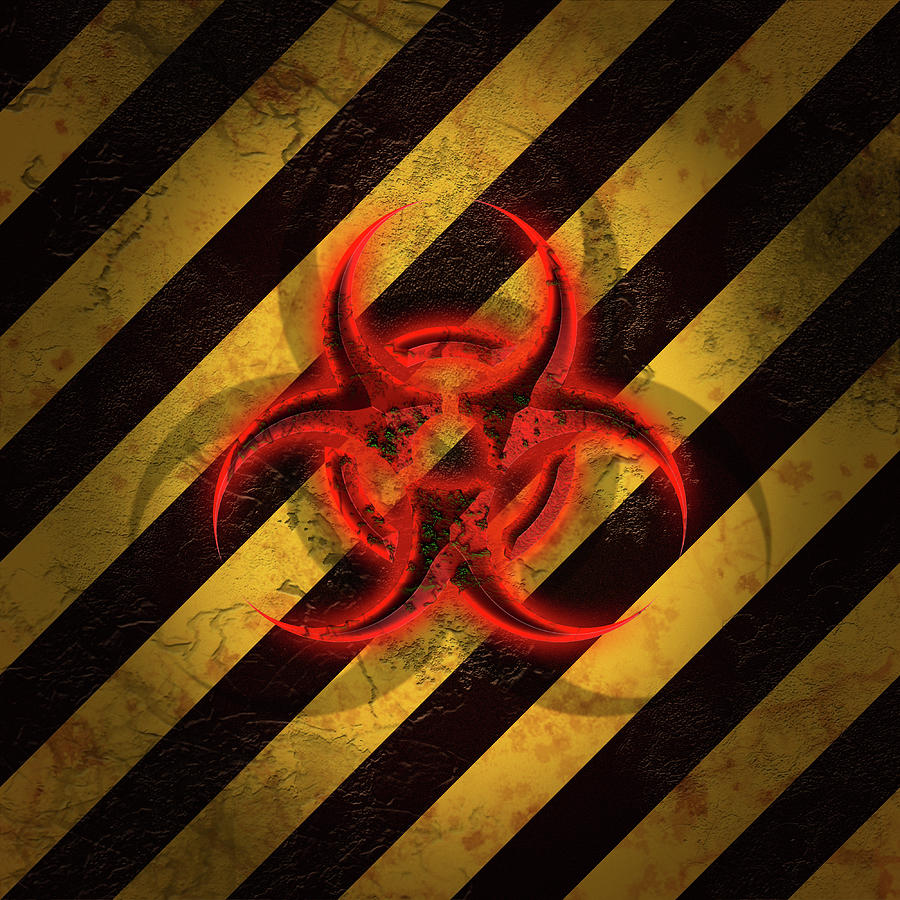 Biohazard Red Digital Art by Liquid Eye