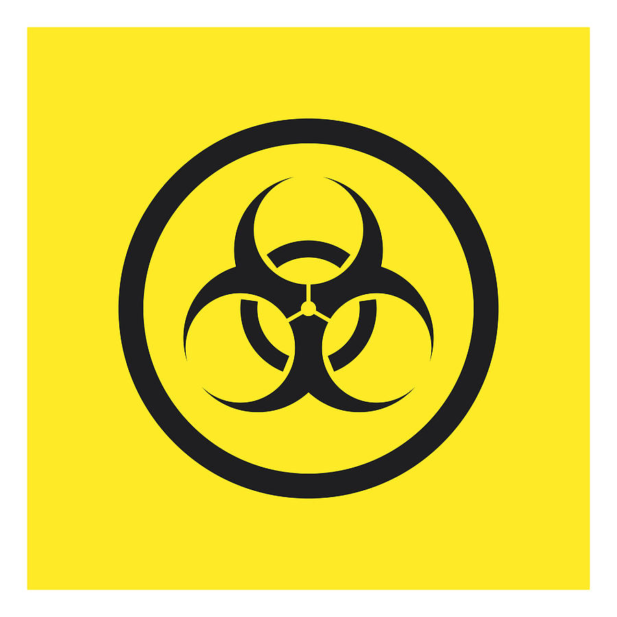 Biohazard symbol sign,vector icon Drawing by Fairywong