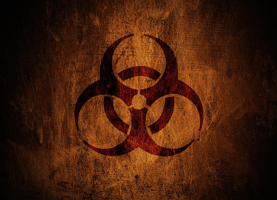 biohazard symbol wallpaper fire