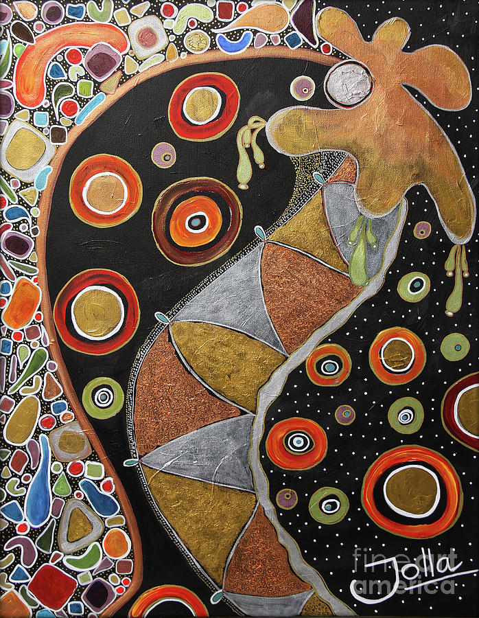 Abstract Painting - Biological Rhythms by Jolanta Anna Karolska