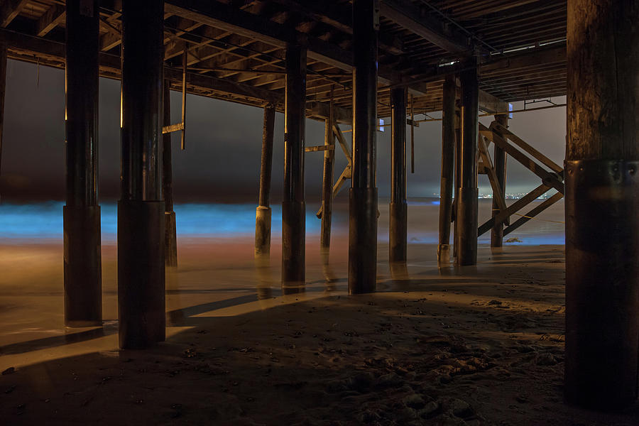 Pier Photograph - Bioluminescent Waves by Cliff Wassmann