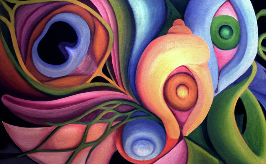 Biomorphic Shapes Painting by Nancy Griswold