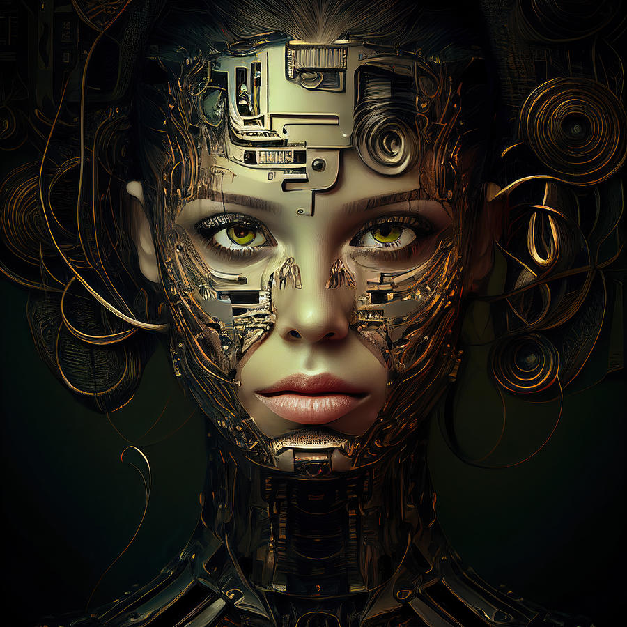 Science Fiction Digital Art - Bionic Girl by My Head Cinema