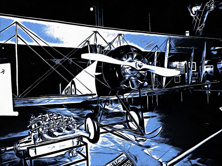 Biplane Mixed Media by Christopher Reed Biplane Mixed Media by Christopher Reed