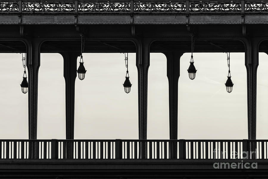 Paris Photograph - Bir Hakeim bridge in Paris by Delphimages Paris Photography