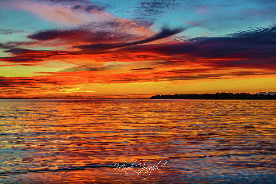 Birch Bay/Blaine Sunset Photograph by Mark Joseph