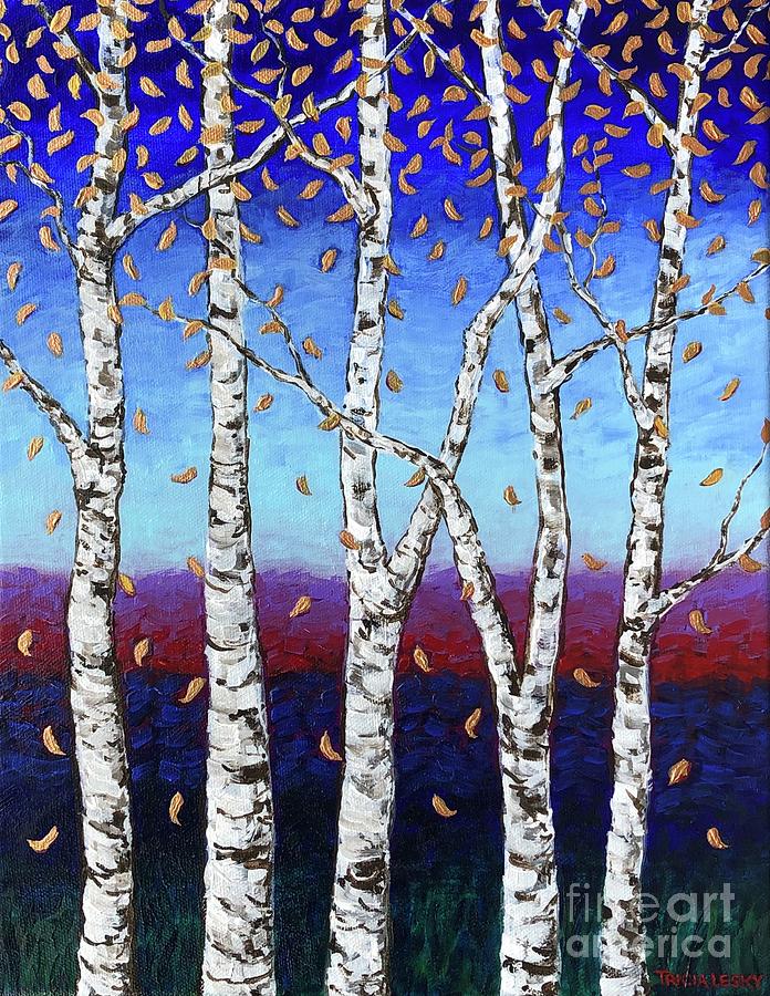 Birch Branches Painting by Tricia Lesky - Pixels