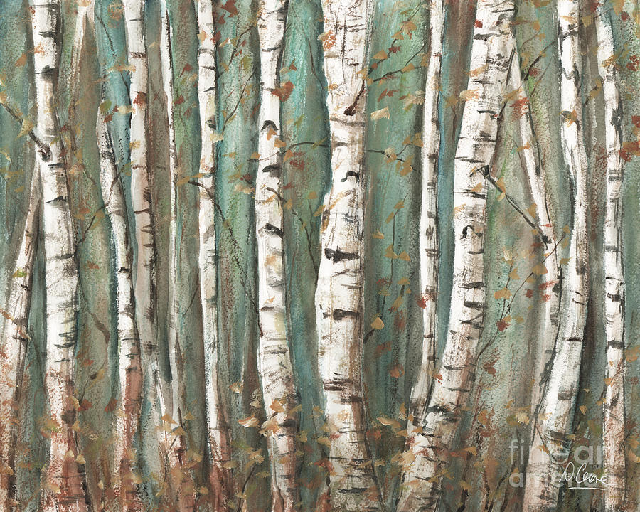 Birch Forest Painting by Debbie Cerone