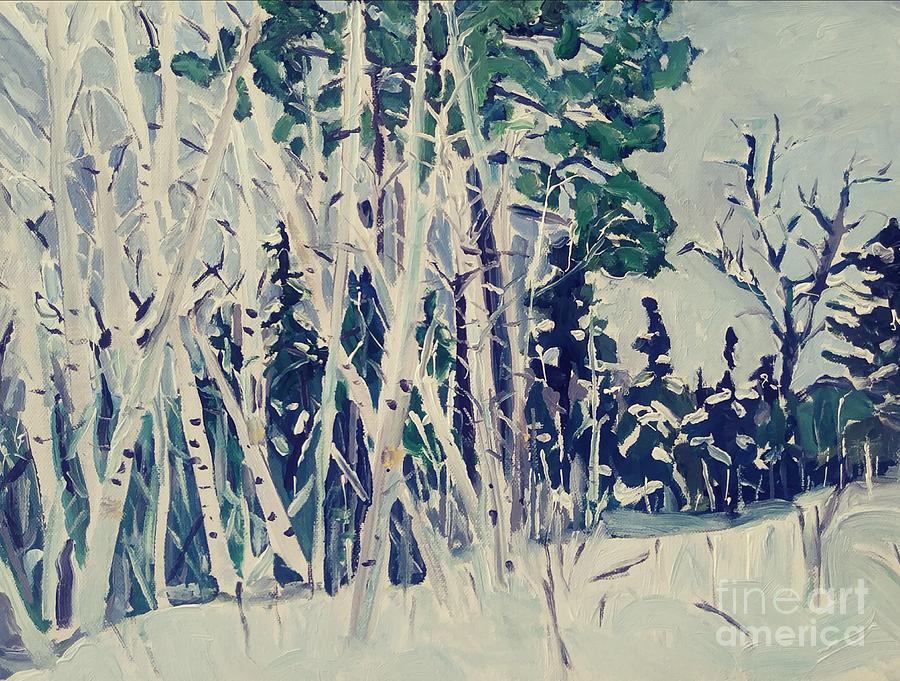 Birch Grove Painting by Rodger Ellingson