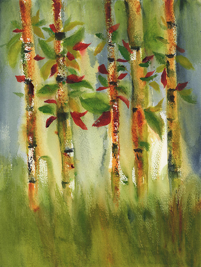 Birch Like Painting by Frank Bright