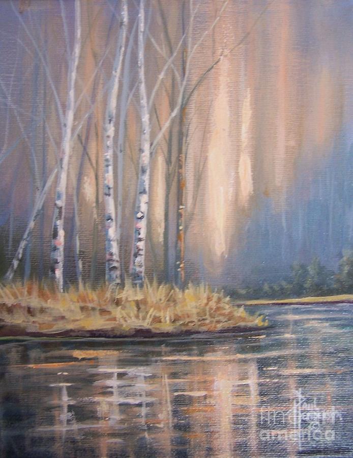 Birch Reflections Painting