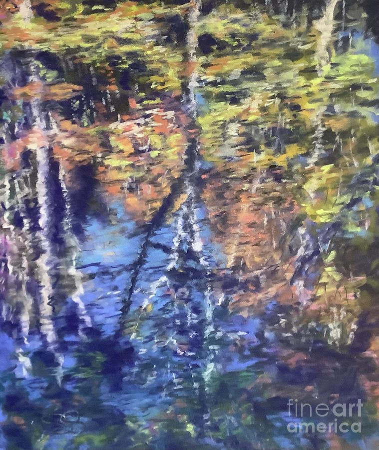 Tree Painting - Birch Reflections by Susan Sarabasha