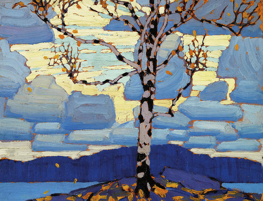 Abstract Painting - Birch Tree, 1916 by Lawren Harris