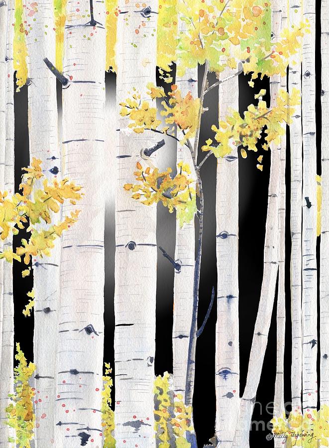 Birch Tree Painting by Melly Terpening