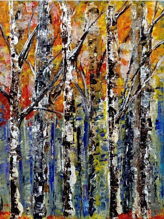 Birch Trees Painting by Leo Boisvert - Fine Art America