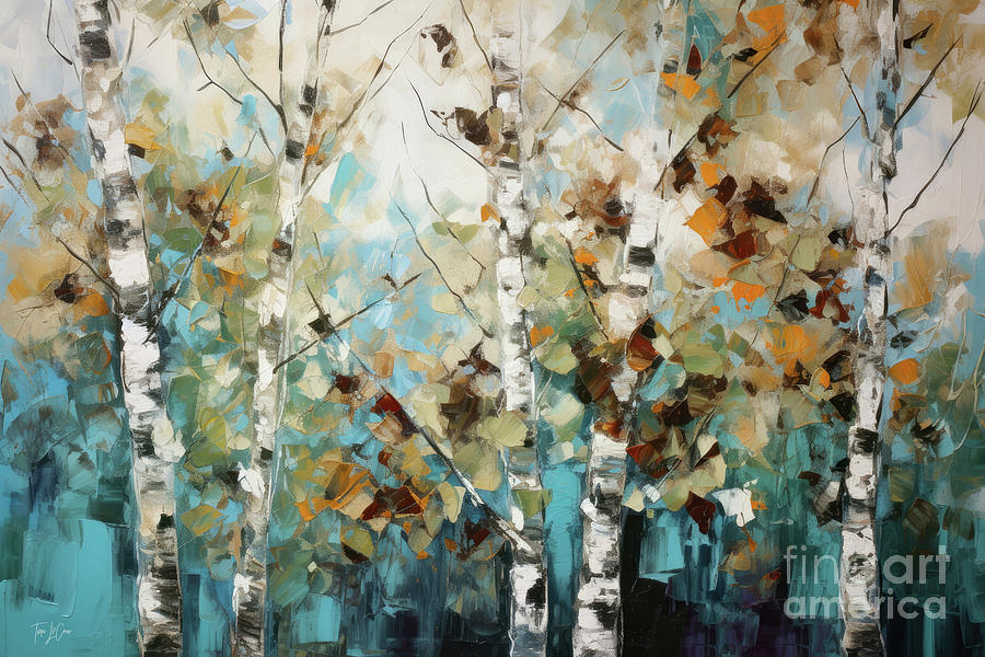 Birch Trees Painting by Tina LeCour