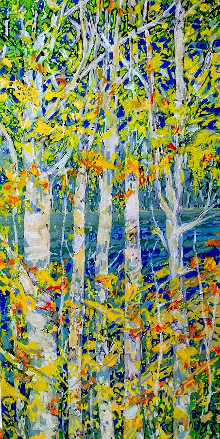 Birch Trees Up North Painting by Marysue Ryan