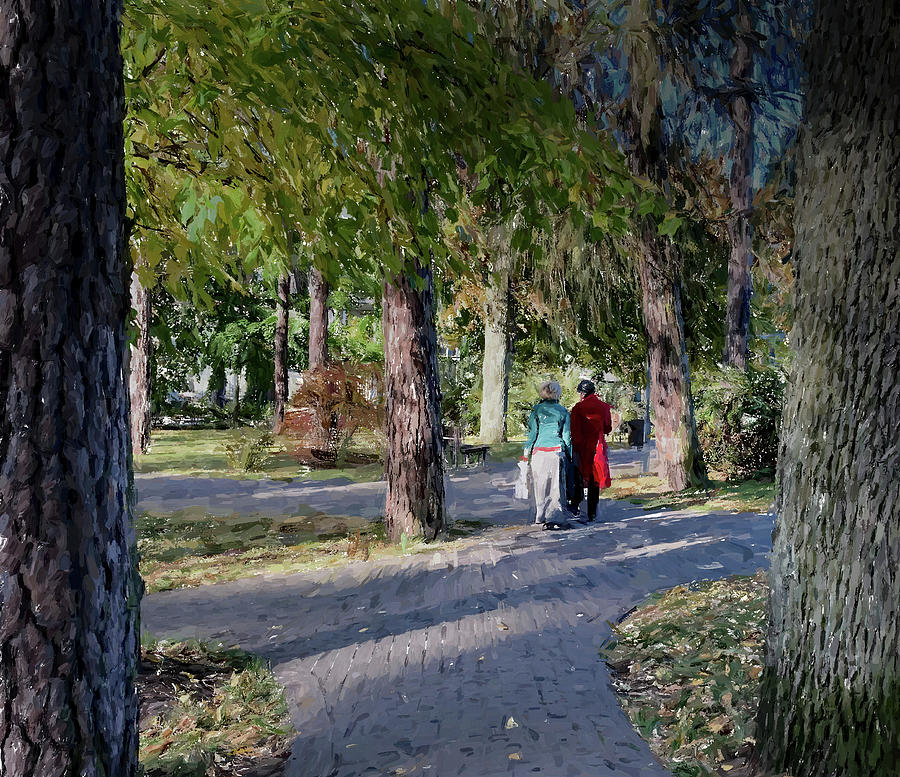 Birches Leaves Waltzes In The City Autumn Park /Jurmala  Photograph by Aleksandrs Drozdovs