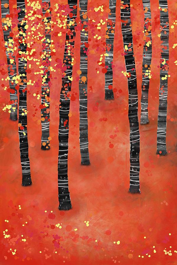Tree Painting - Birches by Nic Squirrell