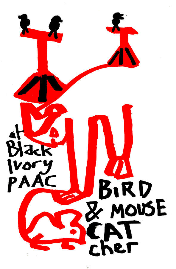 Bird and Mouse Catcher Drawing by Edgeworth Johnstone