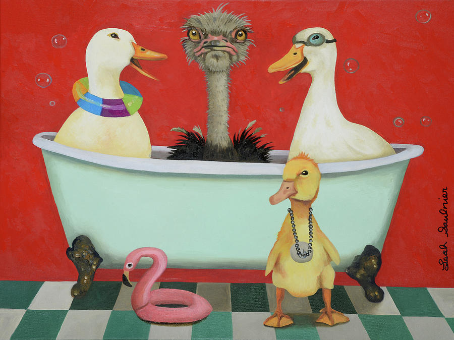 Bird Bath Painting by Leah Saulnier The Painting Maniac