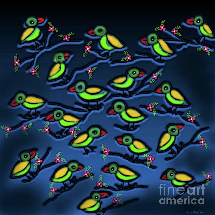 Bird Digital Art - Bird Chat by Latha Gokuldas Panicker