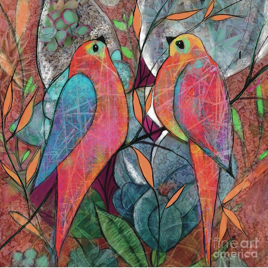 Bird Deco Painting by Suki Michelle