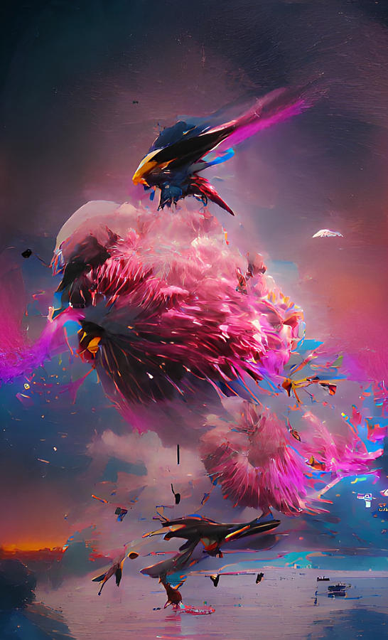 Bird Explosion Digital Art by Tina Anton - Fine Art America