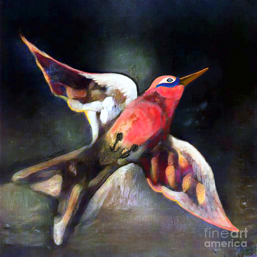 Bird Flying Solo 0130 Digital Art by Stacey Mayer