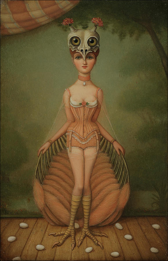 Bird Girl Painting by Colette Calascione