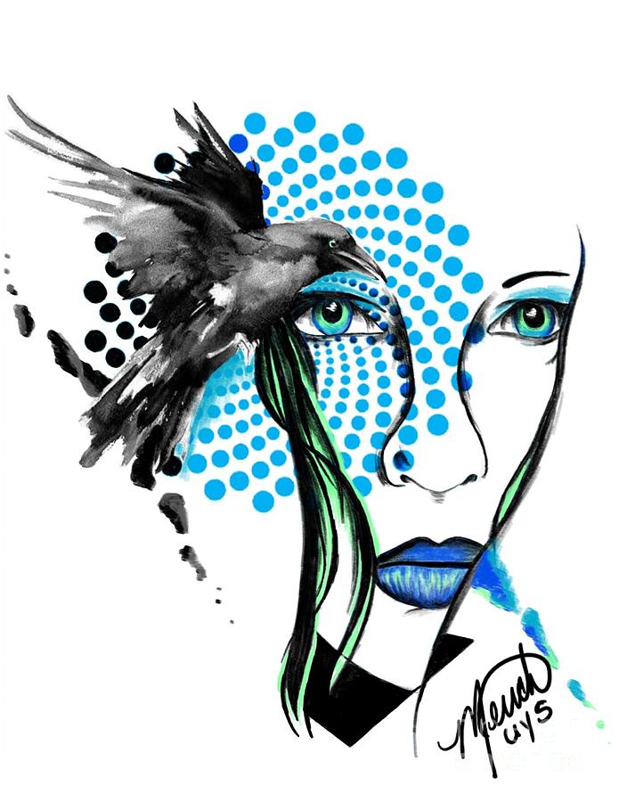 biRd girl Digital Art by Meriah McDonald - Fine Art America