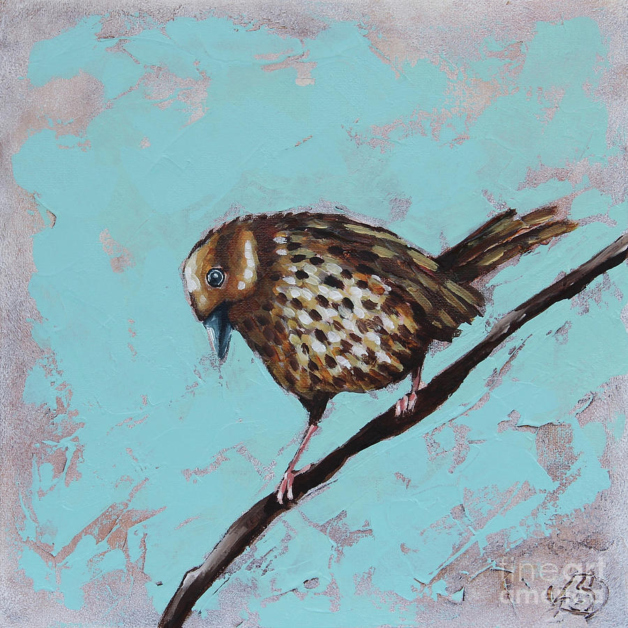 Bird in a tree Painting by Lucia Stewart