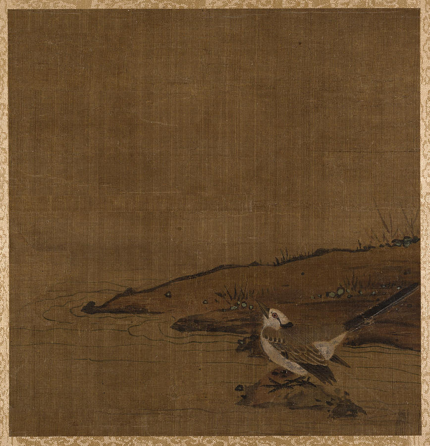 Bird Near Water Drawing by Anonymous