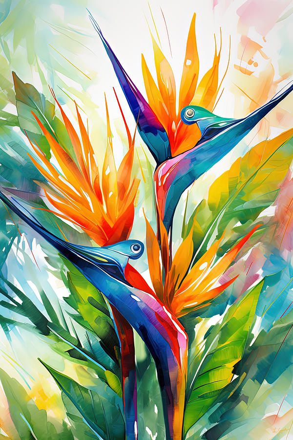 Bird of Paradise Art Painting by Lourry Legarde